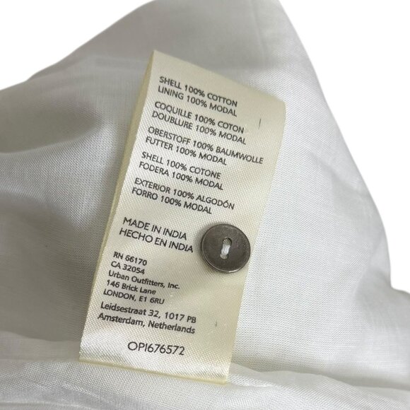 Jo Faulkner x Maeve Asymmetric Floral Midi Shirt Dress White 3X Lagom Lagenlook - Picture 7 of 8